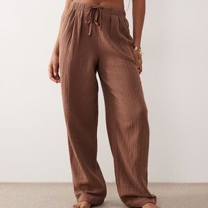 Splendid collection gauze lounge pants for women in ash brown NWOT size large